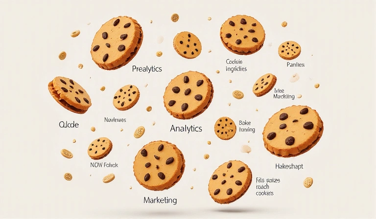 Illustration of various cookies with different functions