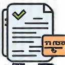 Icon representing confirmation and payment