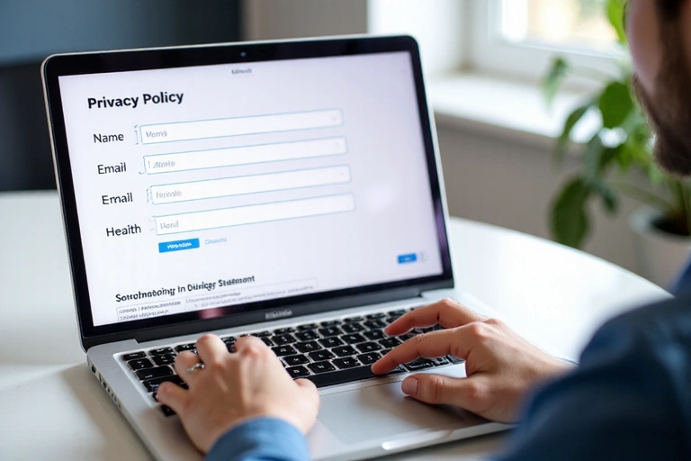 A person preparing a healthy meal in a clean kitchen, with fresh ingredients laid out.